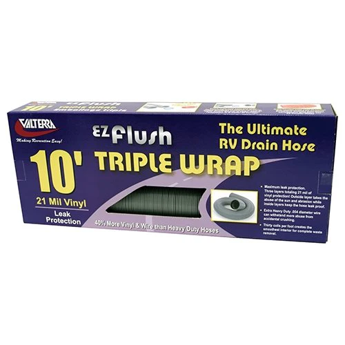 10' Triple Wrap Grey Sewer Hose