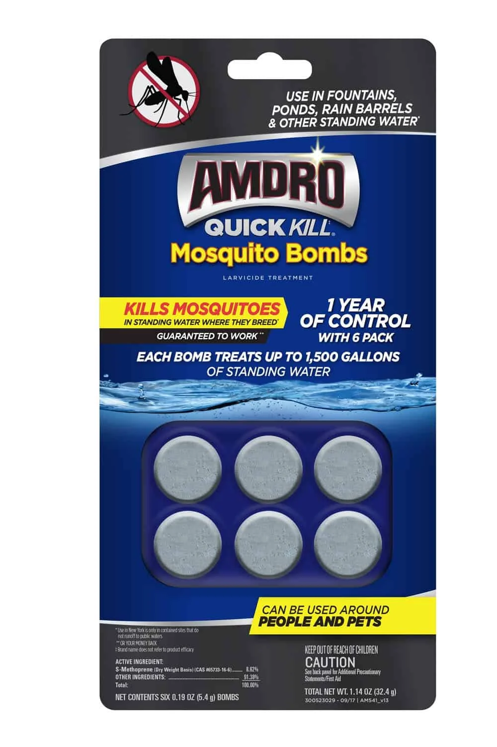 Amdro QK MosquitoBombs Larvicide 6pk