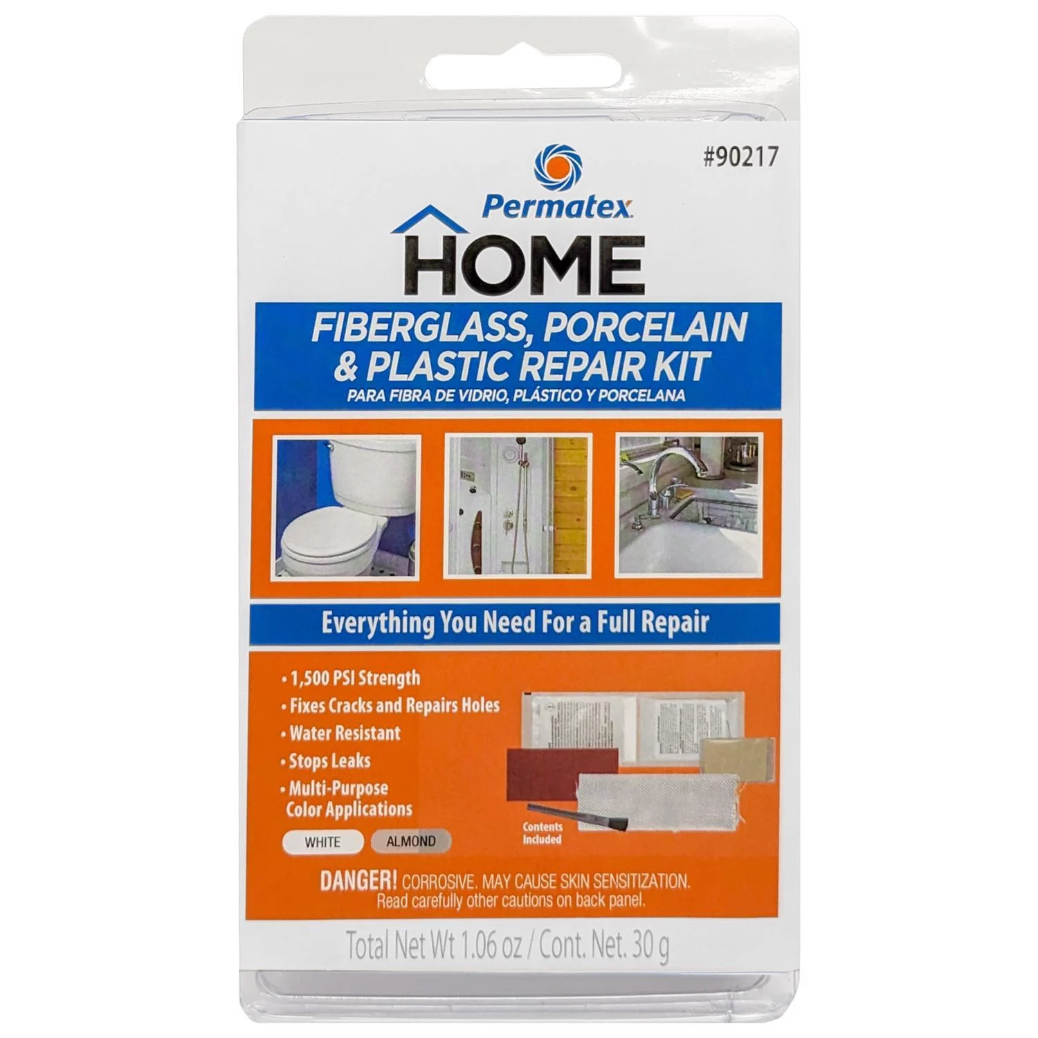 Permatex High Strength White/Almond Repair Kit 30 gm