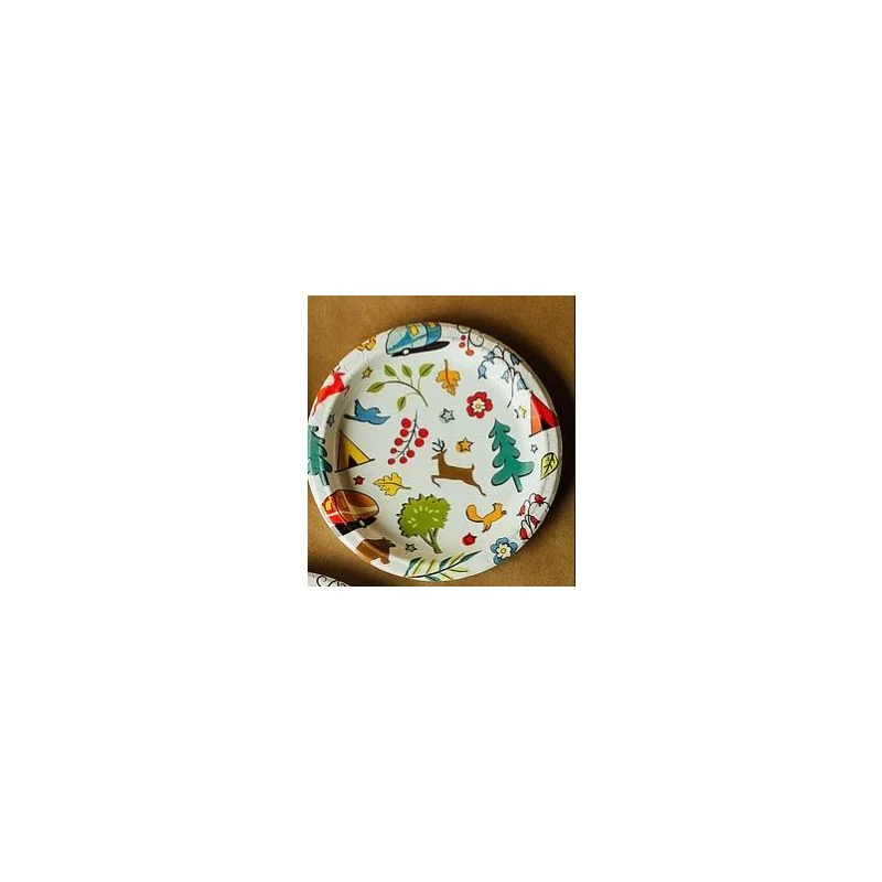 Camp Casual Medium Paper Snack Plate