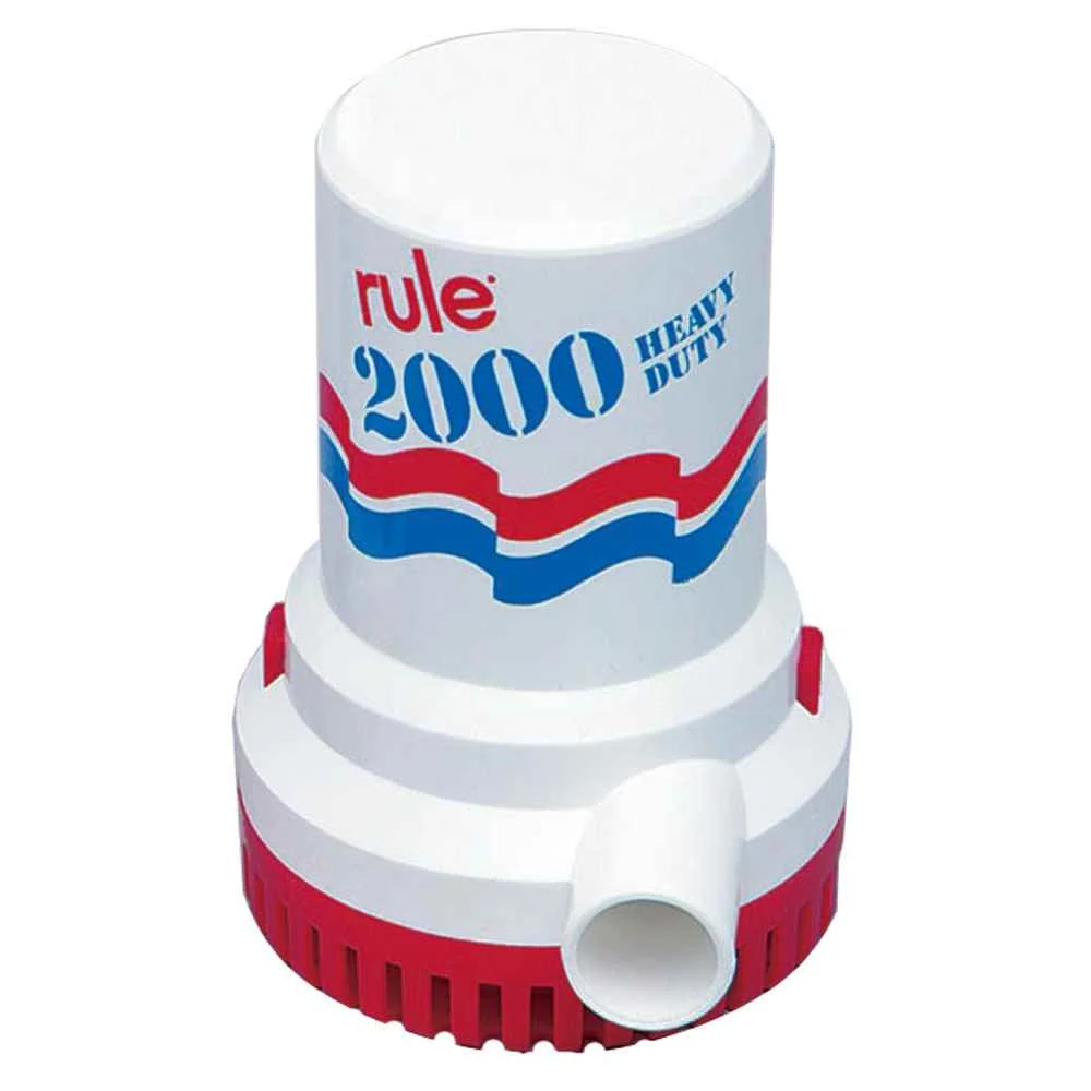 2000 GPH Non-Automatic Bilge Pump w/6' Leads