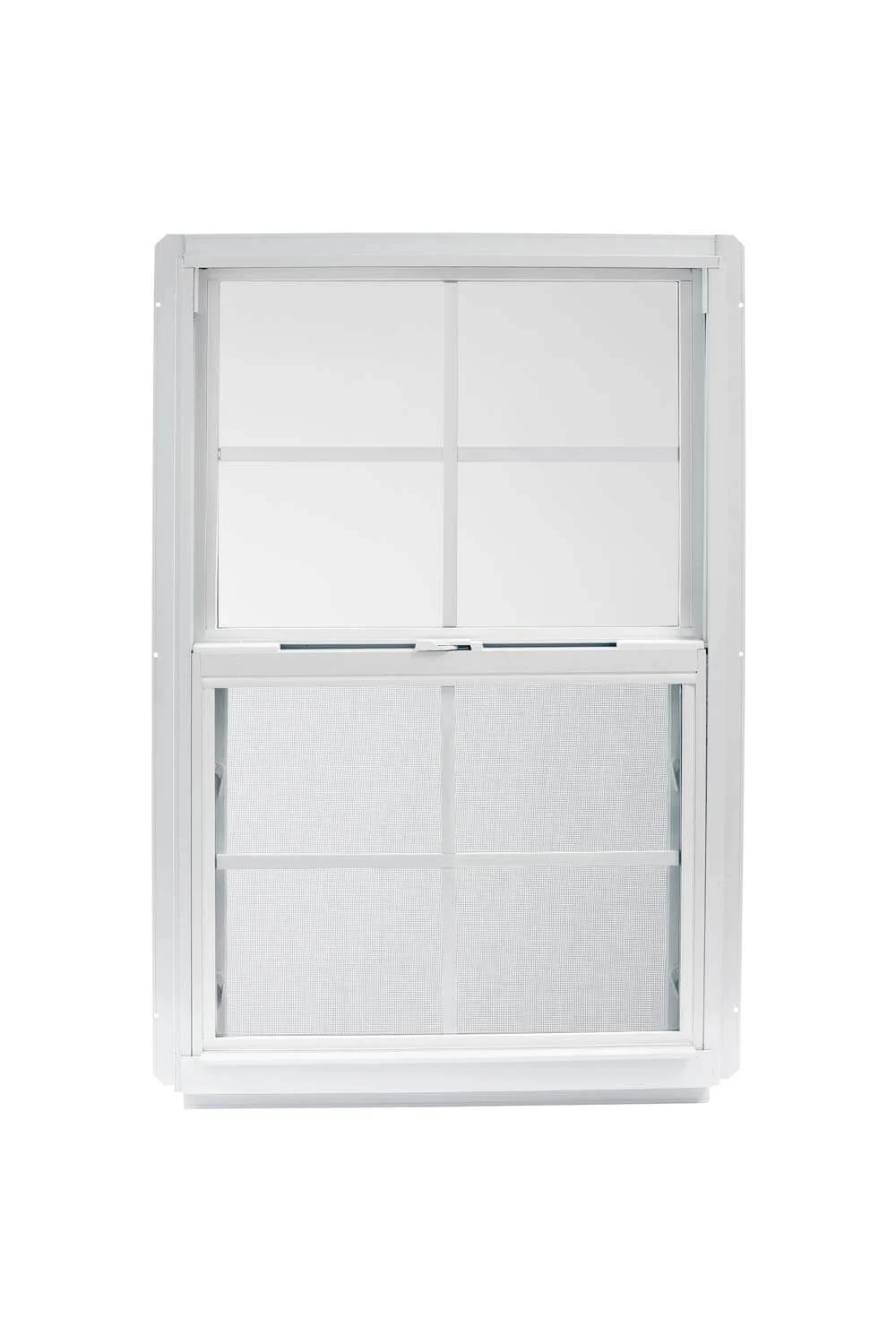 24 in. x 36 in. White Aluminum Window Low-E Glass (4/4 Window Pane Arrangement)