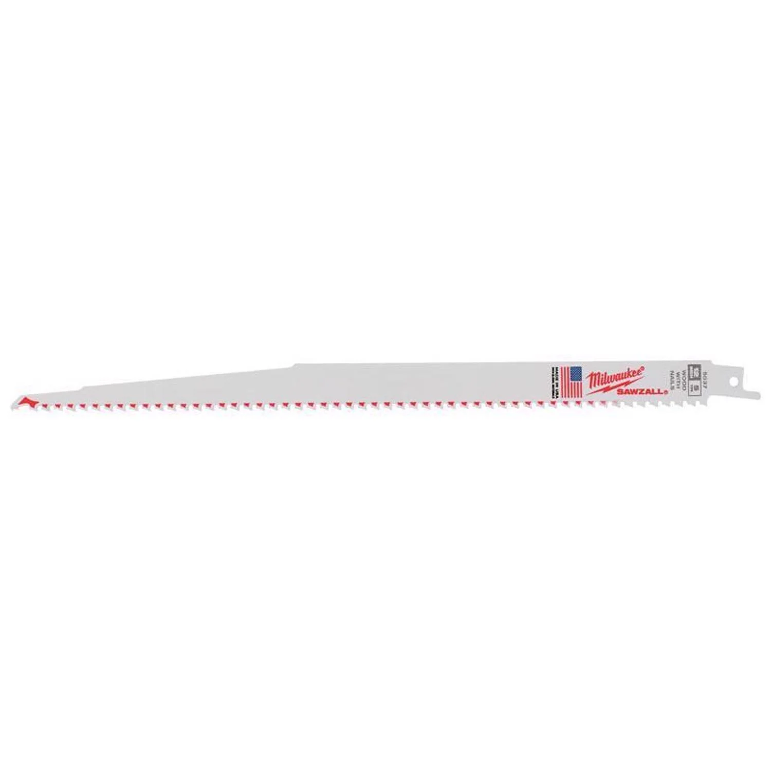 Milwaukee Sawzall 12 in. Bi-Metal Thin Kerf Reciprocating Saw Blade 5 TPI 5 pk