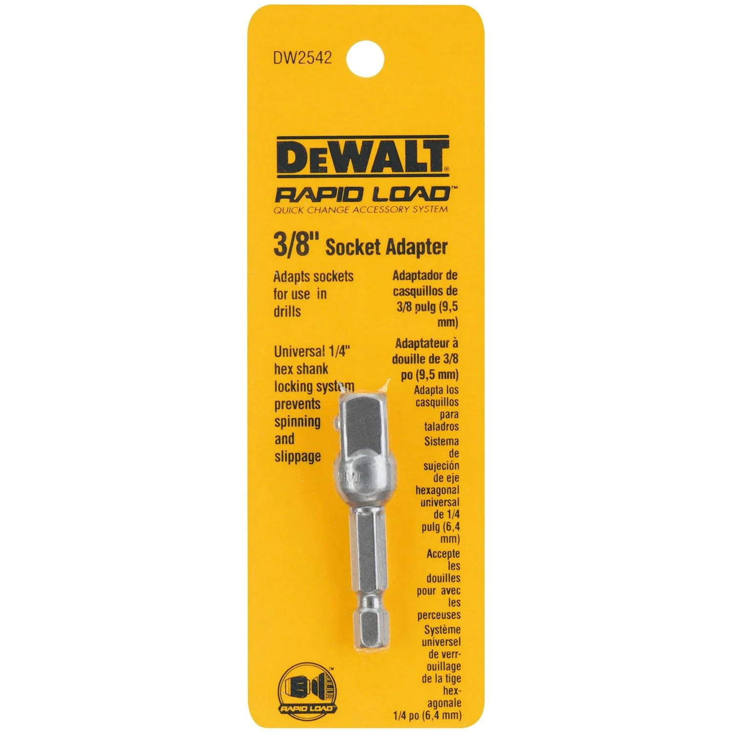 DeWalt Impact Ready 2 in. L X 3/8 in. Socket Adapter 1 pc