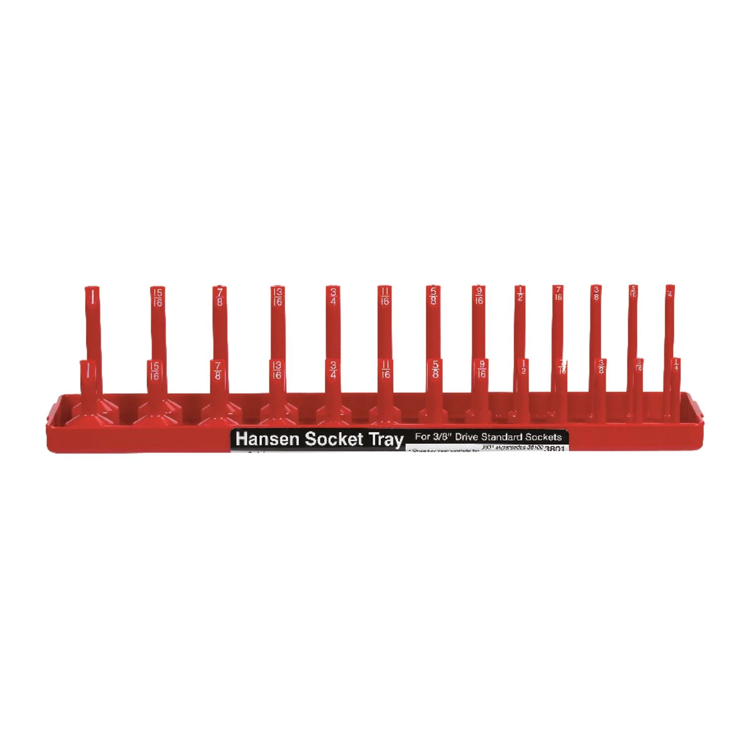 Hansen Global 13.25 in. L X 3/8 in. drive SAE Socket Tray 1 pc