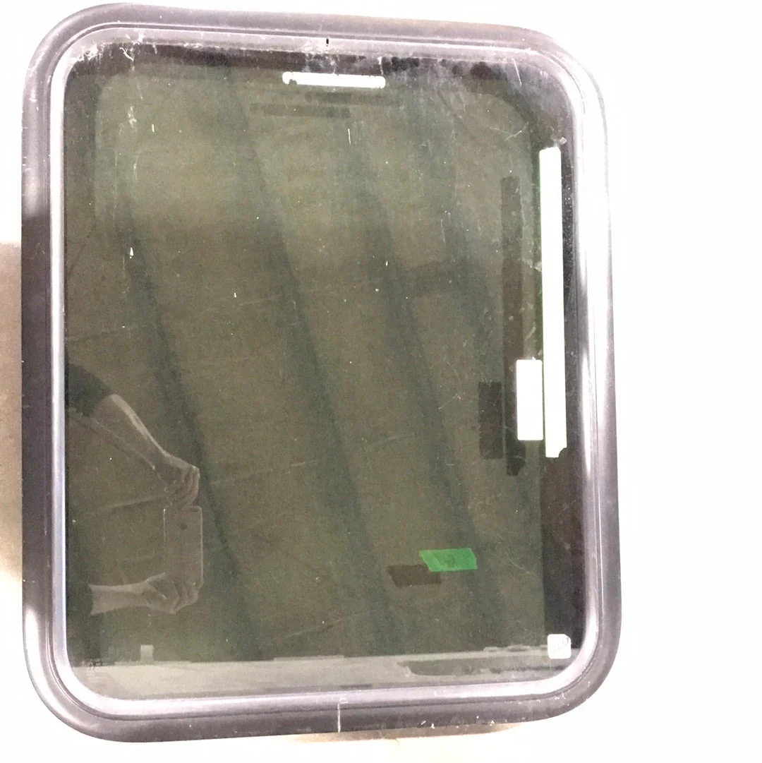 Used Black Radius Non-Opening Window : 28 3/4 X 23 1/2 X 2" D