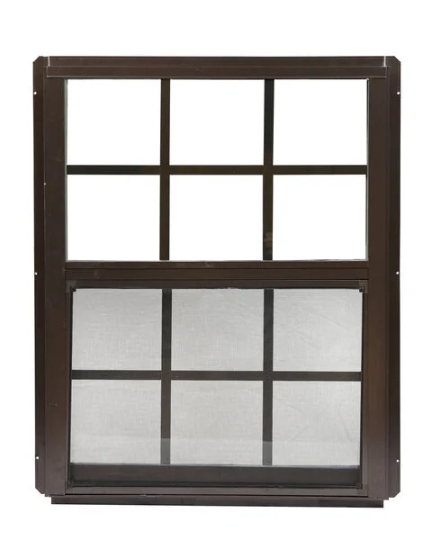 32 in. x 36 in. Bronze Insulated Window (6/6 Window Pane Arrangement)
