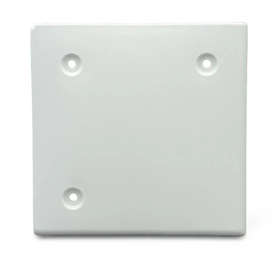 4-1/2″ Square Slide-Out Extrusion Cover – 3-hole – Polar White
