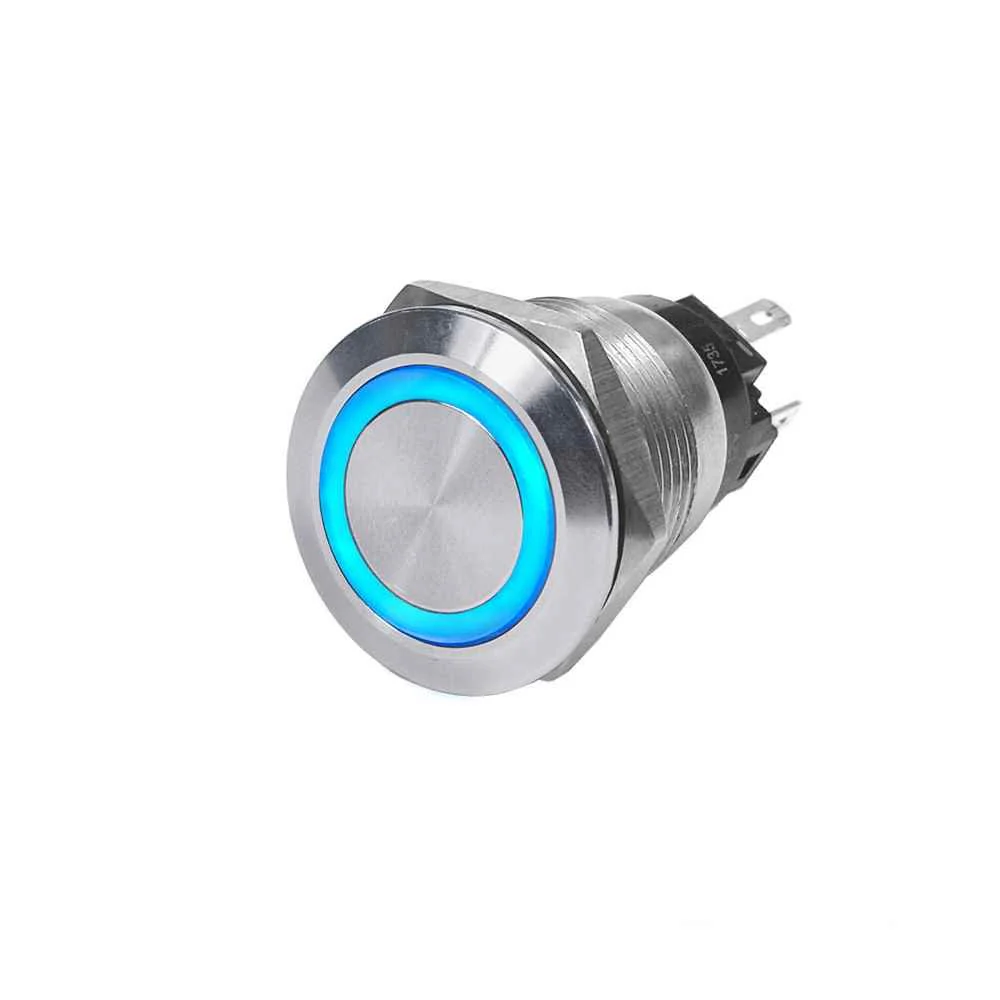4160 SS Push Button Switch - Off-On - Blue - 10A