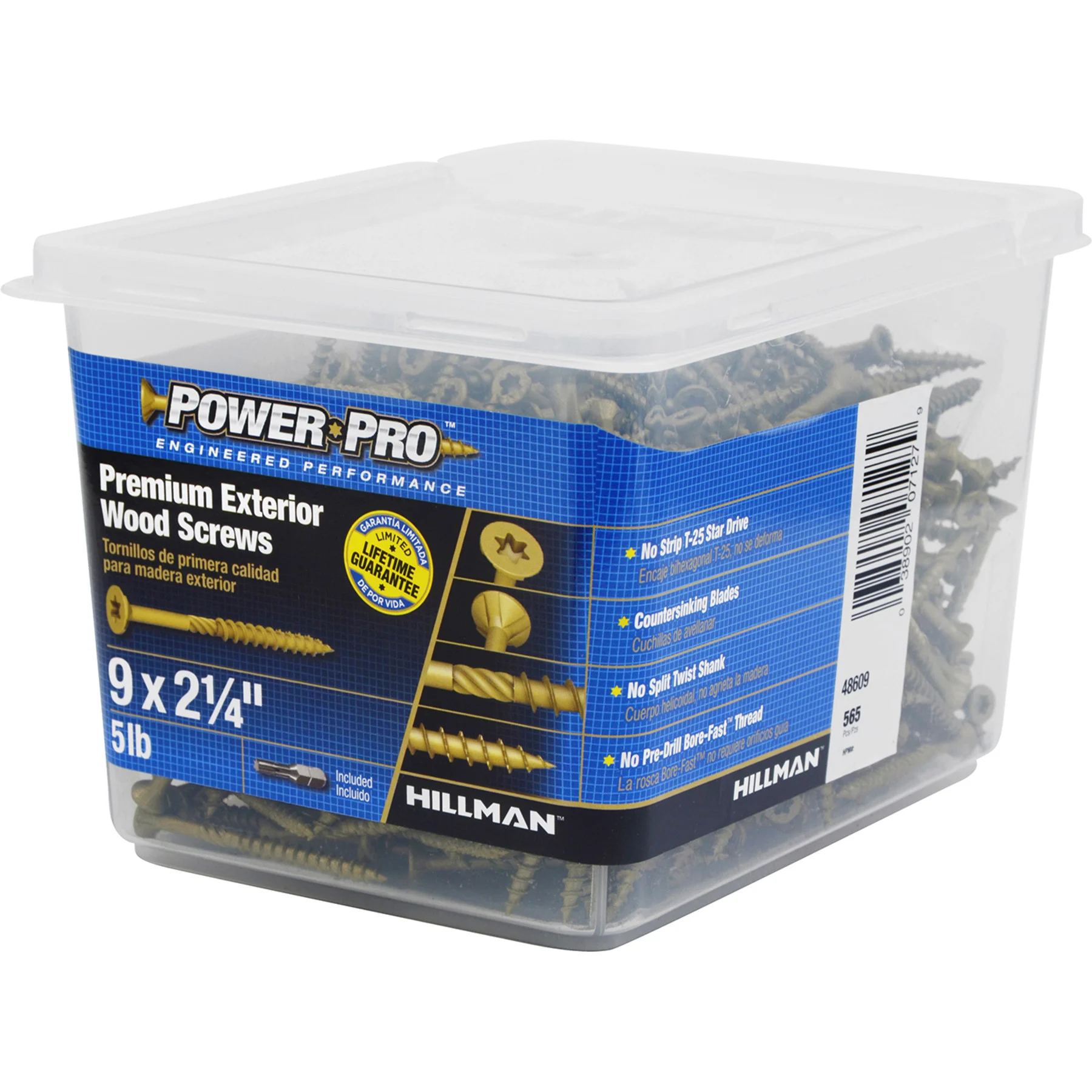 Power Pro Exterior Wood Screws 9in. x 2-1/4in. Star Drive Flat Head 5LB