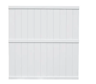 White 6 x 6 Vinyl Panel Privacy Fence