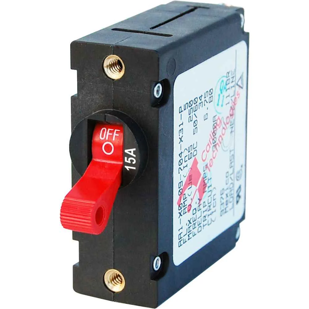 7209 AC / DC Single Pole Magnetic World Circuit Breaker - 15 Amp