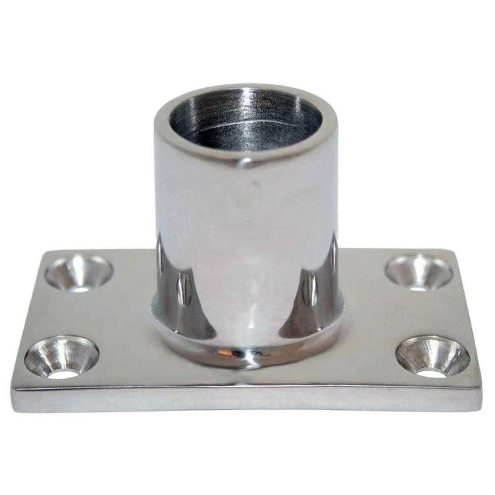 7/8 " O.D. 90 deg Rectangle Base SS Rail Fitting