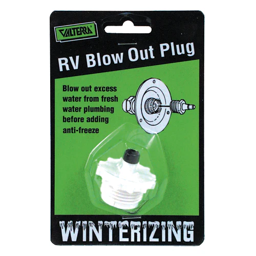 Valterra 09-2320 - RV Blow Out Plug for Winterizing - White Plastic