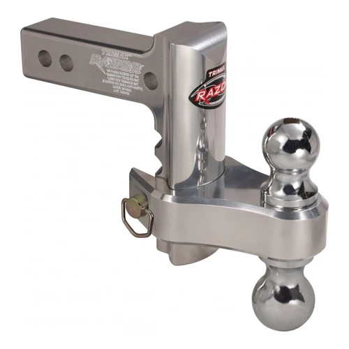 Trimax TRZ6AL-RP - 6? ALUMINUM Adjustable Drop Hitch, Pin & Clip