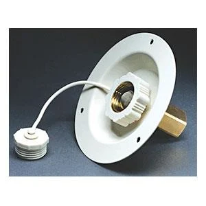 Aqua Pro 27882 Colonial White Metal Recessed Mounting Flange with 1/2" Female Pipe Thread