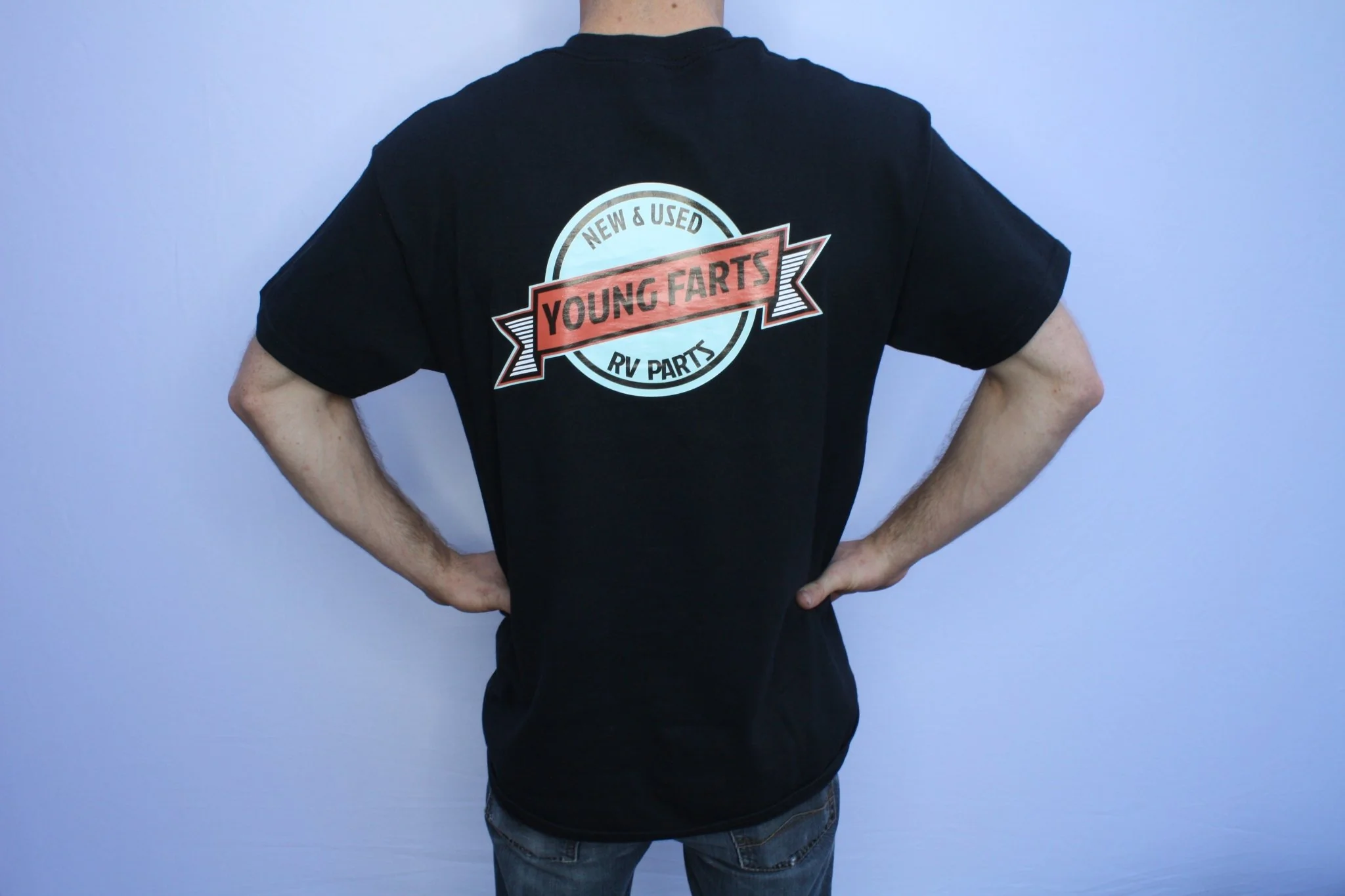 BLACK Young Farts T-Shirt Crew Neck