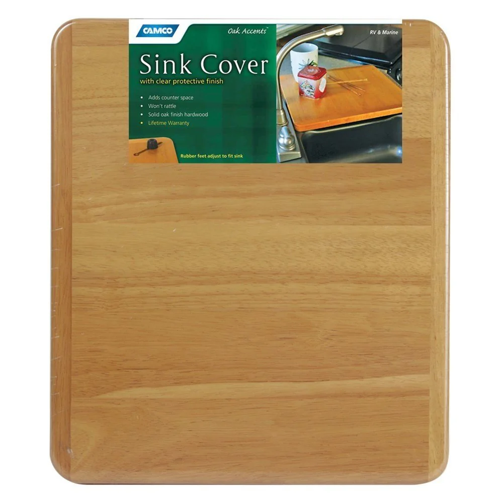 Camco 43431 Sink Cover- Oak 13" x 15"