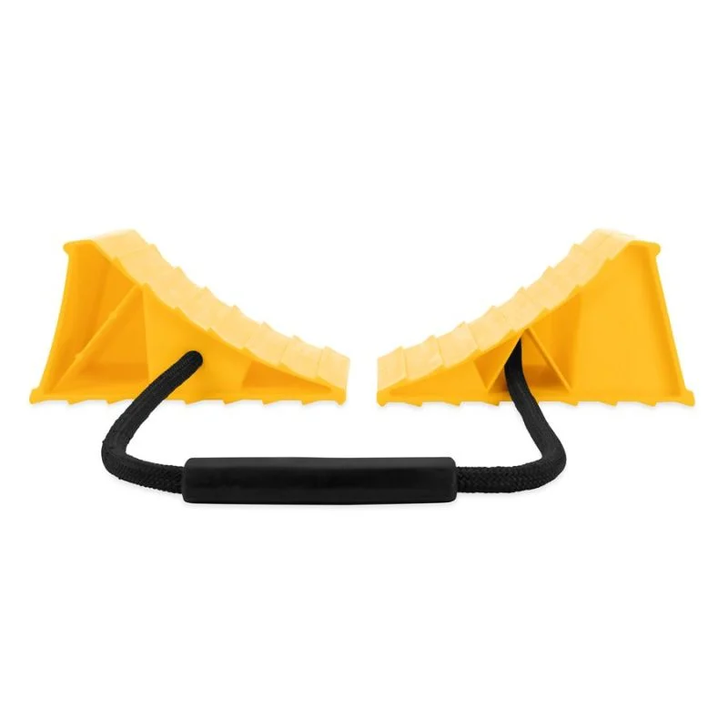 Camco RV Double Wheel Chock with Rope