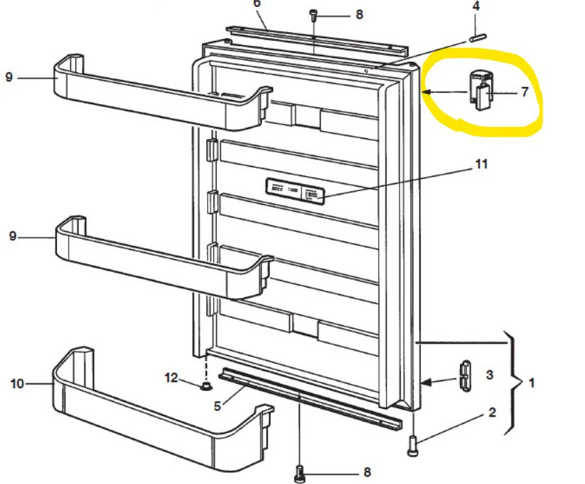 Dometic (2932670017) Beige Replacement Door Handle
