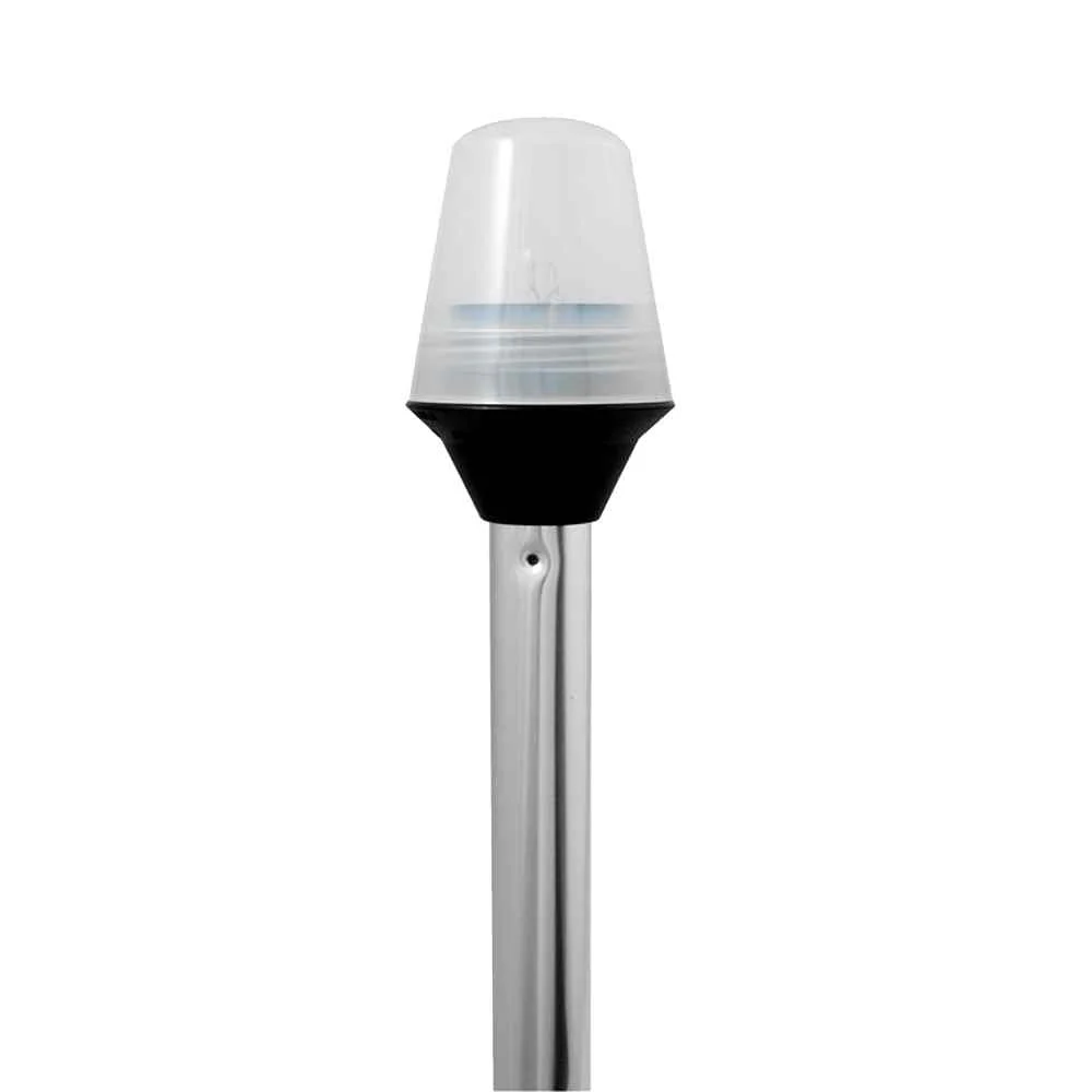 Frosted Globe All-Around Pole Light w/2-Pin Locking Collar Pole - 12V - 36"