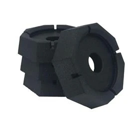 Jack Pad SnapPad BL5SP4 Mini Square, Rubber, Fits 5-1/2" Square Jack Foot, Black, 8.15" Diameter