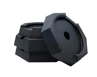 Jack Pad SnapPad HIPLSP4 HiWay Plus, Rubber, Fits 8" Round Front Jack Foot And 10" Round Back Jack Foot, Black, 10" Front Jack Pad Diameter And 11-3/4" Back Jack Pad Diameter