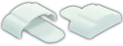 JR Products 49625 Polar White Full Extrusion End Cap