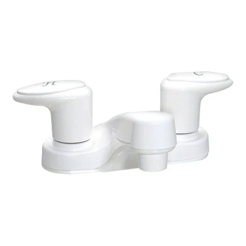 LAVATORY FAUCET 4" 2KNOBS WHT