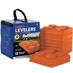 Leveling Block Tri-Lynx 00015 Use To Level RV While Parked, Interlocking Blocks, 8-1/2" Length x 8-1/2" Width x 1" Height, Set Of 10