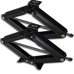 Leveling Jack Ultra-Fab Products 48-979031 Ultra 30, Use To Stabilize RV Frame, Manual, 6500 Pound Weight Capacity, Scissor Type, Black Powder Coated, Set Of 2