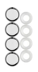 Cruiser 82630 Fastener Cap License Plate Mounting Hardware, Round Chrome