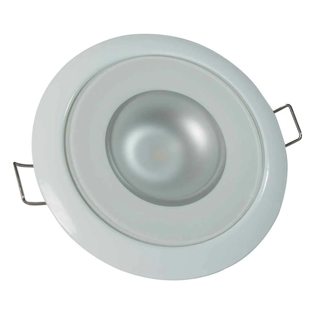 Mirage - Flush Mount Down Light - Glass Finish/White Bezel - White Non-Dimming