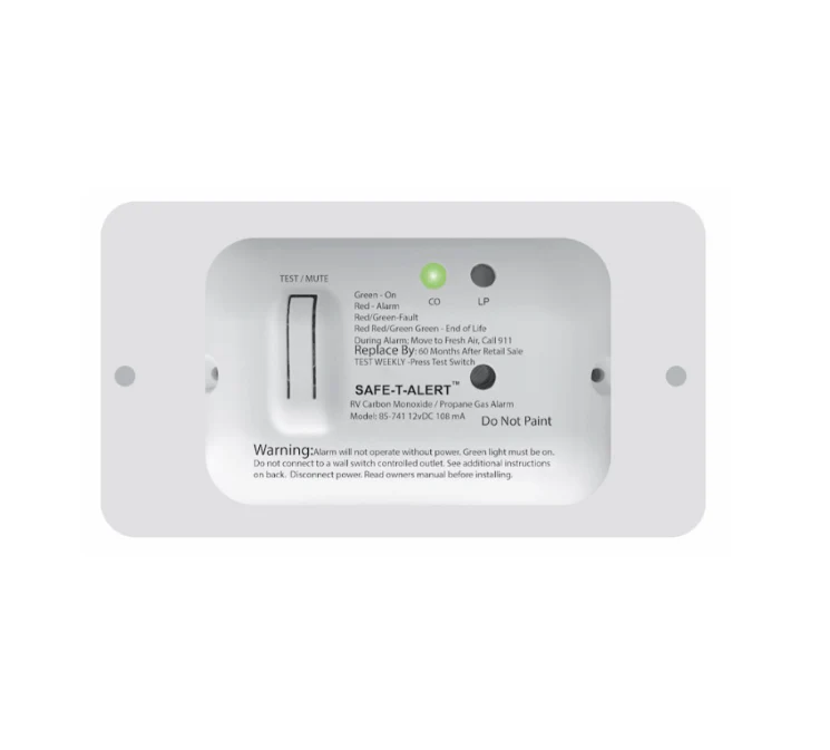 MTI Industries 85-741-WT-TR Universal 85 Series Slim Line White Dual CO/LP Alarm
