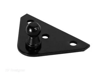 Multi Purpose Lift Support Bracket RV Designer G815 Used For Mounting Gas Lift Supports; Flat; 10 Millimeter Ball Stud