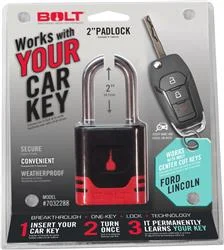 Padlock BOLT Locks/ Strattec Security 7040469 Key Type - Uses Automotive Key, 5/16" Diameter Shackle, 2" Height x 0.95" Width Shackle Clearance, General Purpose, Chrome Plated, Black And Red, With Stainless Steel Lock Shutter And Double Ball Bearing Locki