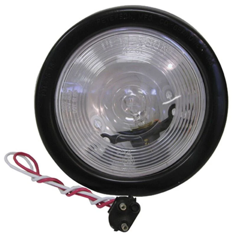 Peterson Mfg Clear Round Sealed Incandescent Backup Light Kit
