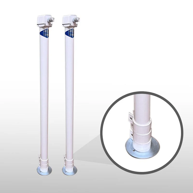 Rieco Titan 44321 - White Four-Corner Mechanical Camper Jack, C-Ring Clamp, No Bracket (Cranks Sold Separately) - Pair of 2 Jacks