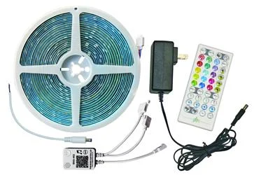 Rope Light - LED Valterra DG72694 Diamond Group, Replacement For Awning Lights, Multicolor LED, Bluetooth Connectivity With App, 12 Volt With 110 Volt Adapter, 10 Meter, 3 Modes (Chase/ Fixed/ Music), With 3M Tape Backing Adheres To All Surfaces Except Wo