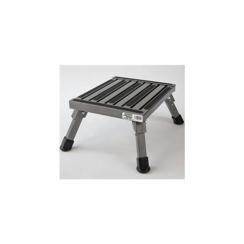 Safety Step Small Folding Aluminum 11" x 14" Platform Step, Silver Vein