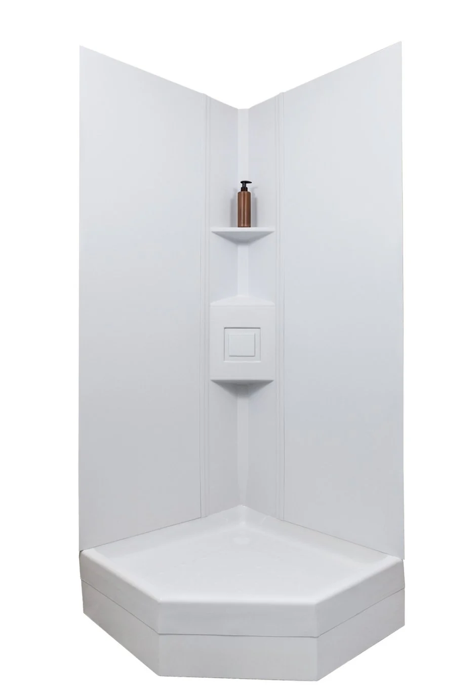 Icon 15246 Neo Angle Shower Surround 72" x 27" - White