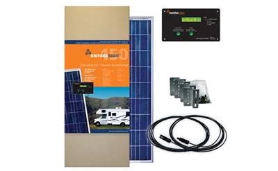 Solar Kit Samlex America SRV-150-30A Battery Charging Panel Kit, 150 Watt/ 22.28 Volt, Rigid Panel, 26" Width x 58.03" Height x 1.39" Thickness, Bracket Mount, With 30 Amp Charge Controller