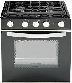 Suburban 3622A - Stove Elite - with Black Top With Glass Door