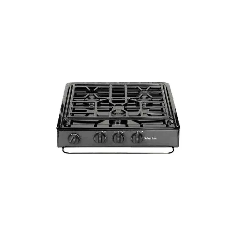 Suburban Black Sealed Burner 3-Burner Slide-In Cooktop