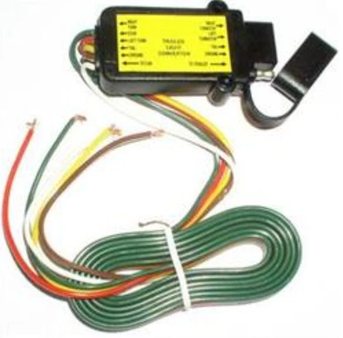 Tail Light Converter Pollak 12-751EV 5 Wire To 4 Wire Flat Molded, Adapts Vehicles With Separate Turn and Stop Lights To Standard Trailer Tail Light Wiring, 3 Amp, 12 Volt, 60" Length