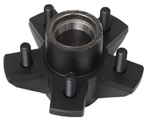 Trailer Axle Hub Dexter Axle 008-256-07 Fits Dexter 2300 to 4000 Pounds Axles, Plain, Painted Gray, 5 x 5" Bolt Pattern, 3500 Pounds Capacity
