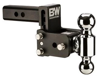 Trailer Hitch Ball Mount B&W Trailer Hitches TS10033B Tow & Stow Model 6, Class III, Fits 2" Receiver, 10000 Pound Gross Trailer Weight/ 1000 Pound Tongue Weight, 3" Drop/ 3-1/2" Rise, Dual Ball With 2" And 2-5/16"