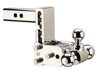 Trailer Hitch Ball Mount B&W Trailer Hitches TS10048C Tow & Stow Model 8, Class IV, Fits 2" Receiver, 10000 Pound Gross Trailer Weight/ 1000 Pound Tongue Weight, 5" Drop/ 5-1/2" Rise, Tri Ball-1-7/8" And 2" And 2-5/16"