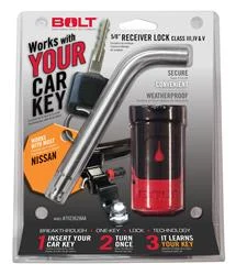 Trailer Hitch Pin BOLT Locks/ Strattec Security 7023583 Bent Pin, 5/8" Diameter, 3.55" Length, For Use With Class III/ IV/ V Hitch, With Keyed Lock, With Dust Cover, Single