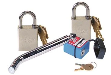 Trailer Hitch Pin Roadmaster 304 Bent Pin, With Keyed Lock, With Keyed Dust Cover